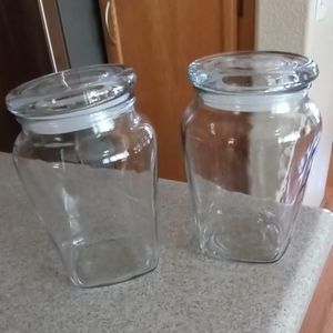 Home Interiors Glass Containers with Lid